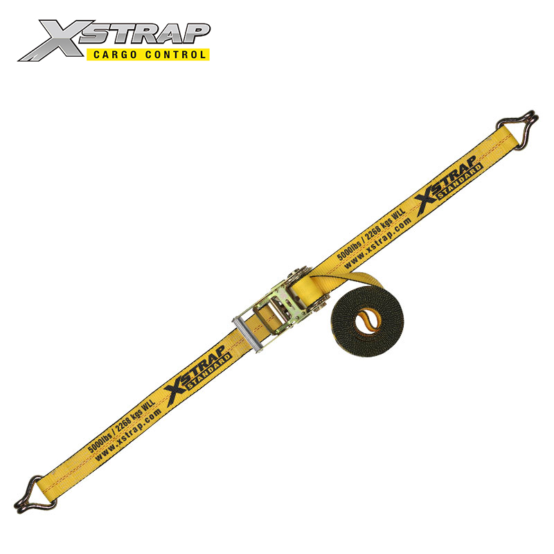 61700 - Sangles à cliquet de 2 pouces avec poignée standard et crochets en J