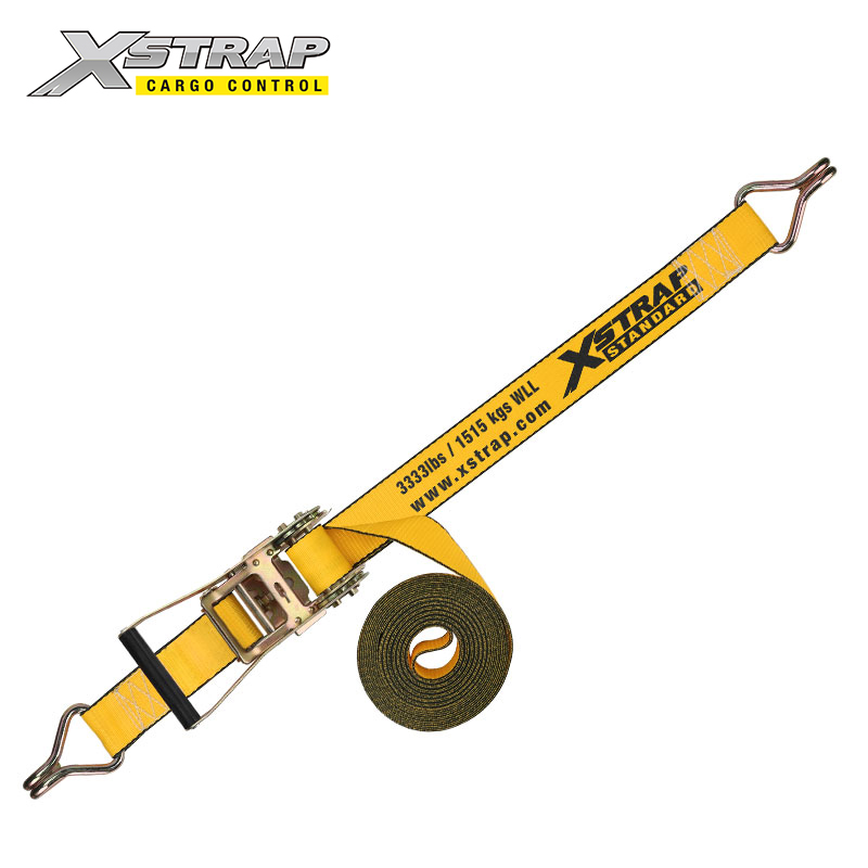 61735 - Sangles à cliquet de 2 pouces avec courte poignée large et crochets en J