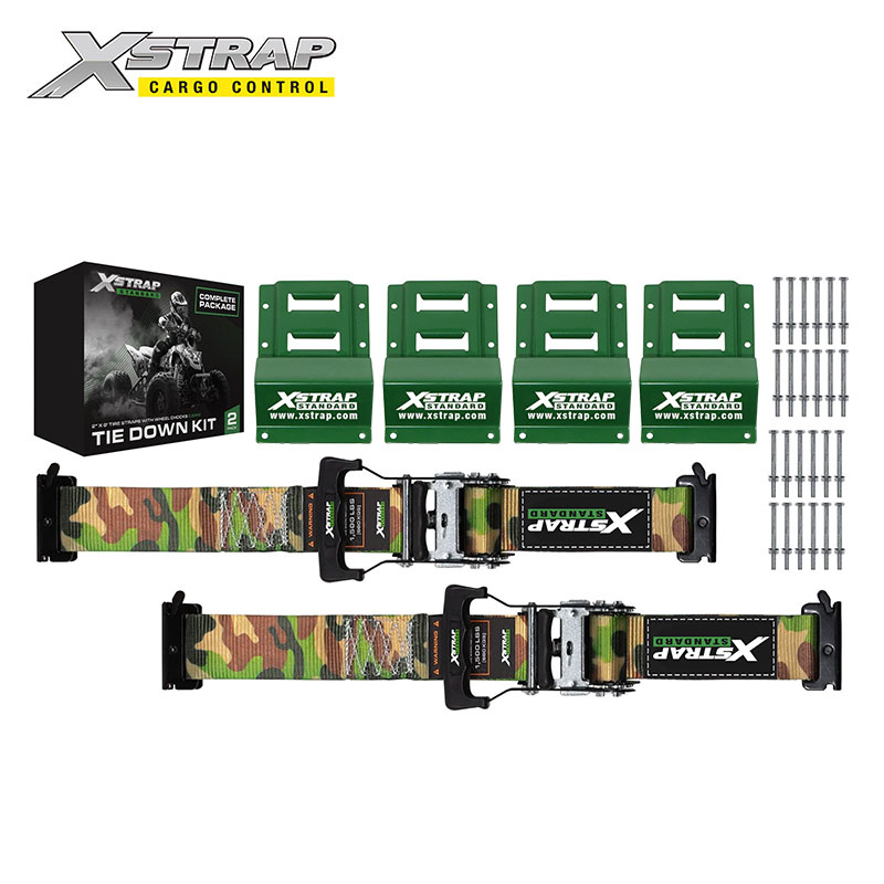 61830 - Sangles de fixation sur rail E de 2 pouces camouflées avec cales de roues