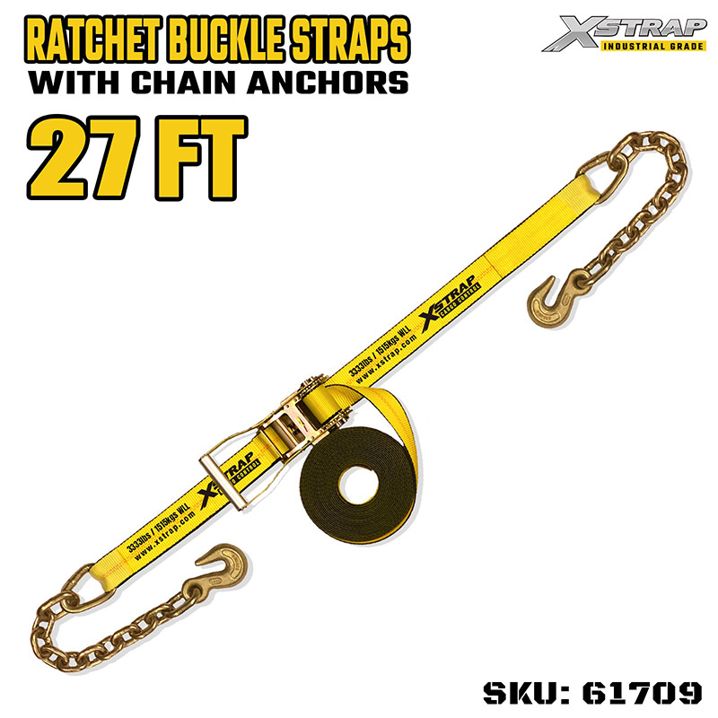 Xstrap 61709 Sangles à boucle à cliquet avec poignée longue et large 2