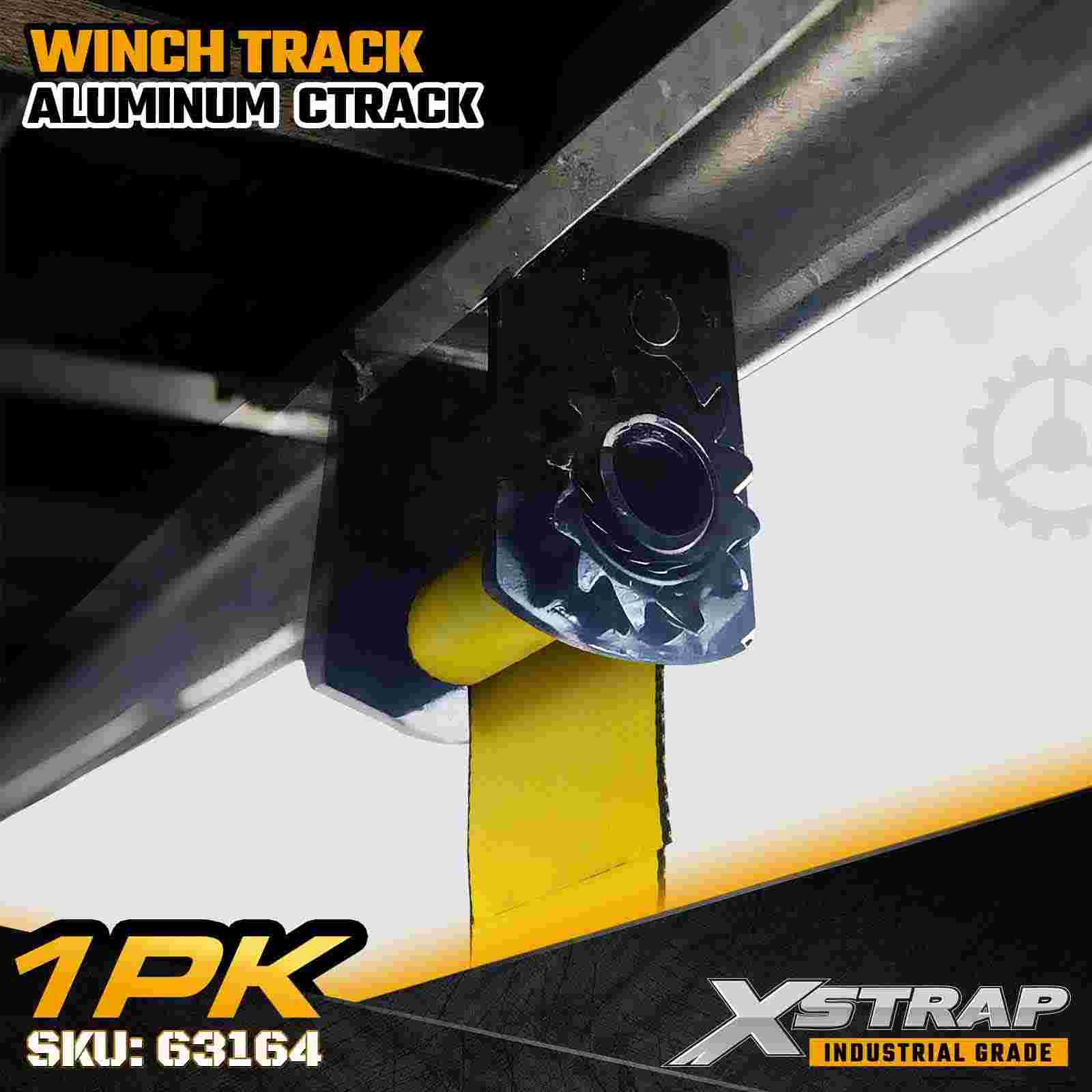 Xstrap 63164 Rail C en aluminium 6 pieds, support à souder en extrusion d'aluminium haute résistance pour treuils coulissants