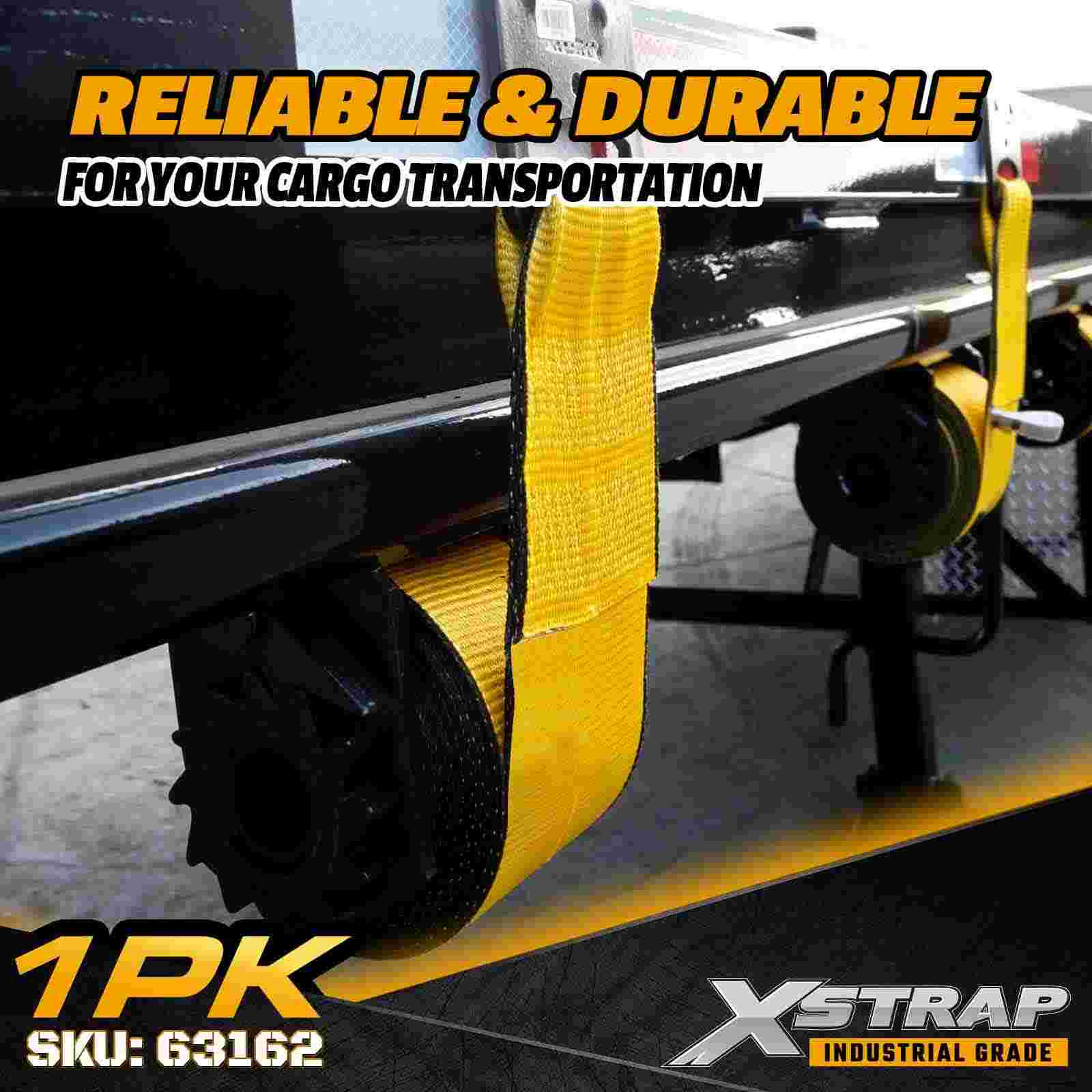 Xstrap 63162 Rail en C en acier de 1,8 m, plaque d'acier robuste de 6,35 mm, support à souder pour treuils coulissants