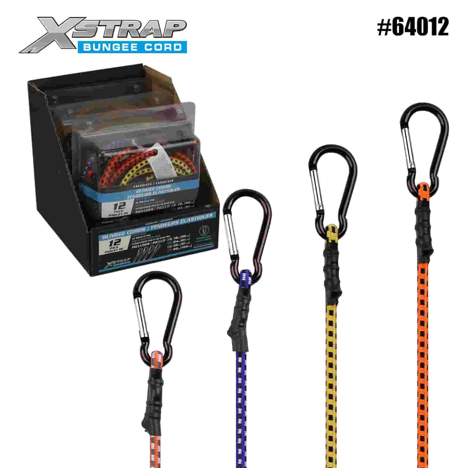 Xstrap 64012 12PK verrous de portail à ressort cordons élastiques sécurisés 8 mm x 18